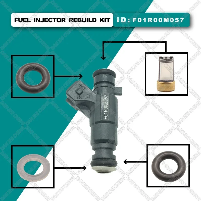 

Fuel Injector Service Repair Kit Filters Orings Seals Grommets for Haima Foda Hong Da F01R00M057