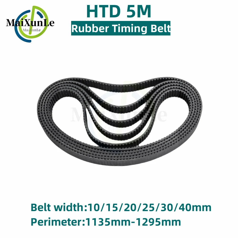 

HTD 5M Rubber timing belt length 1120 1130 1140 1150 1160 1170 1180 1190 1200 1210 1220 1280 1240 1250 1260 1290mm Width 10-40mm