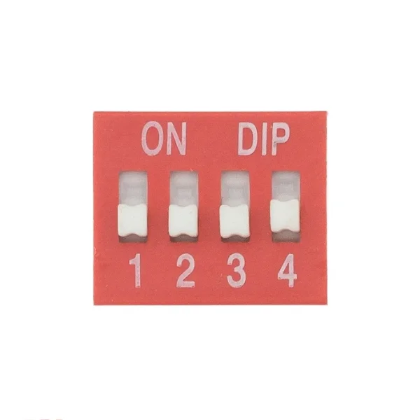 2.54MM Red Toggle DIP Switch DS- 1/2/3/4/5/6/7/8/9/10/12 pos DIP