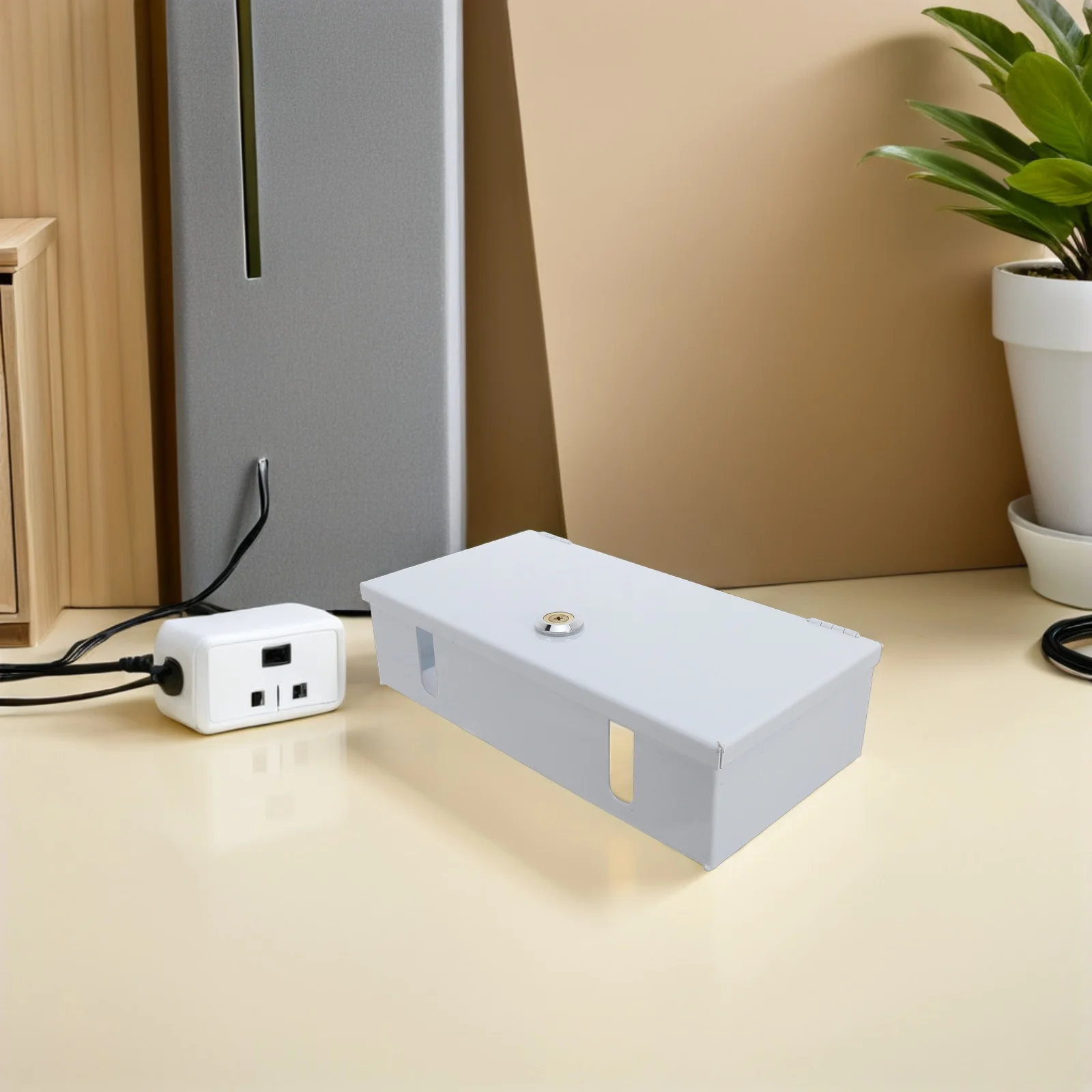 

Lockable Socket Cover 86 Type Waterproof Electrical Outlet Box Weatherproof Plug Protector For Outdoor Indoor Use Anti-Theft