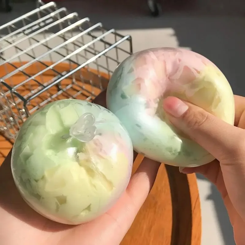 1pcs Stress Relief Squishy Fidget Toy Wax Skin Slow Rebound Squeeze Ball for Kids Adults Daily Relaxation