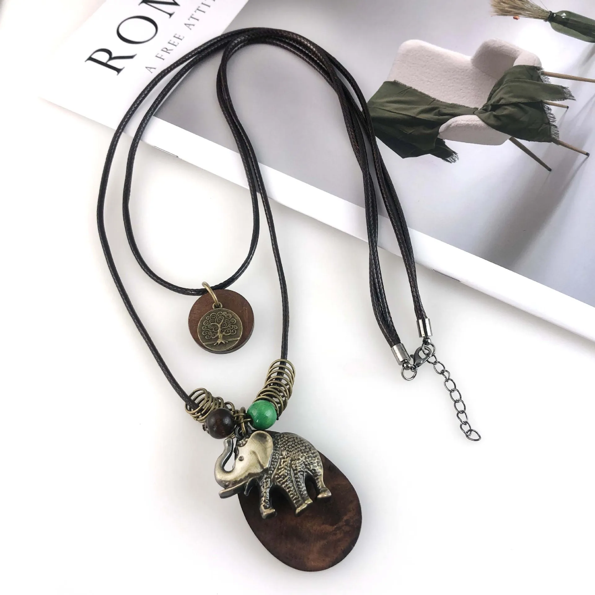 

Ожерелье в стиле бохо со слоном, цепочка, модные ожерелья, кулон в виде слона, ювелирные изделия для женщин, аксессуары