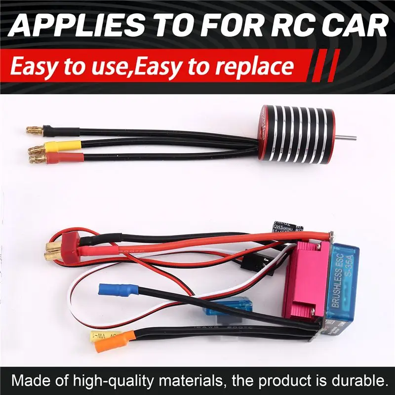 FBIL-For 1/8 1/10 1/12 1/14 RC Car Compatible 2430 Brushless Motor For Drift Racing Off-Road Monster Truck With 30A ESC 5800KV