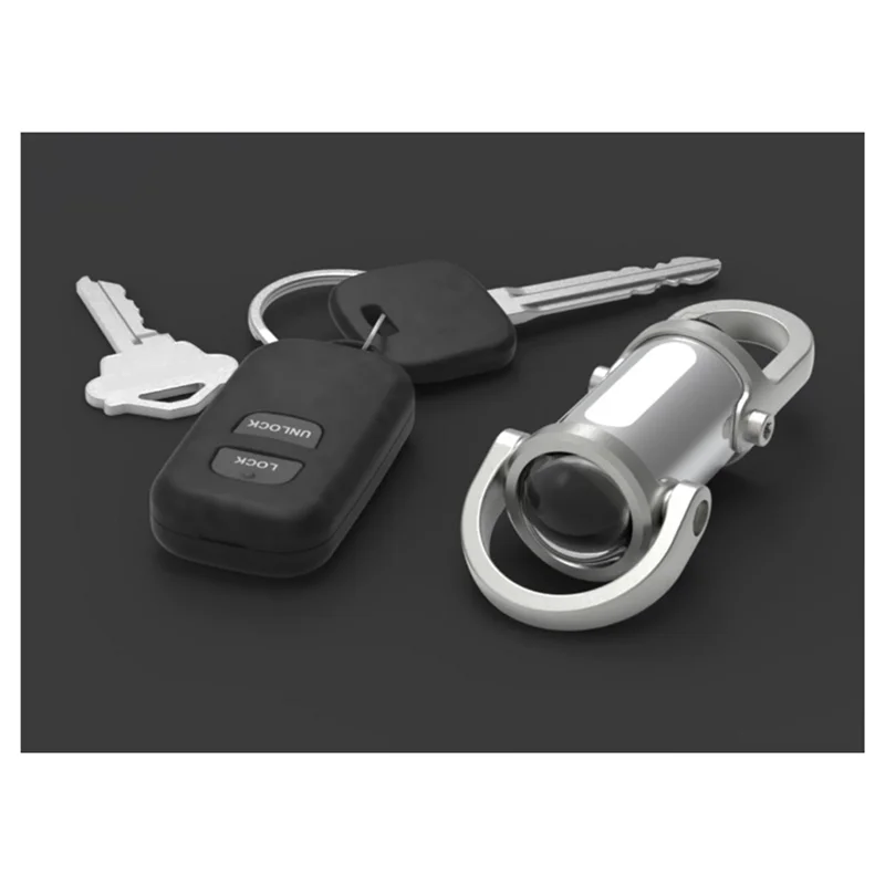 ABRU-Portable LED Work Light Keychain Pendant USB Rechargeable Flashlight Keyring For Camping Pocket Sized Key Chain Tool