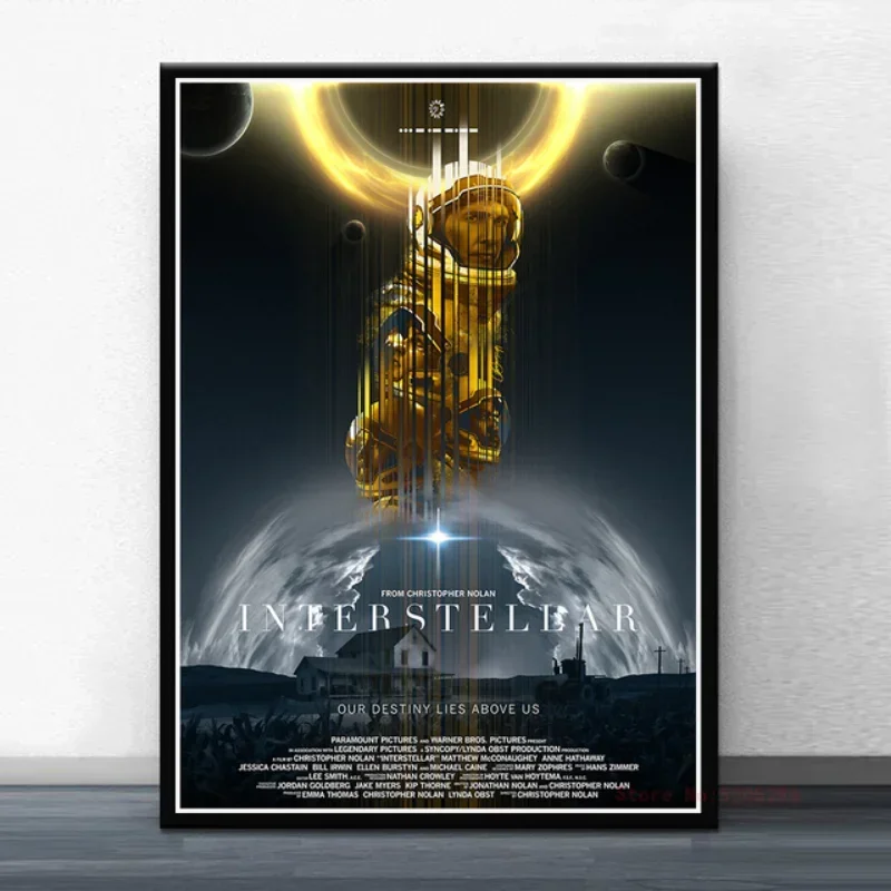 بين النجوم الكلاسيكية الخيال العلمي فيلم كريستوفر نولان فيلم الجمالية المشارك طباعة الرسم على لوحات القماش الجدارية غرفة المعيشة ديكور #3