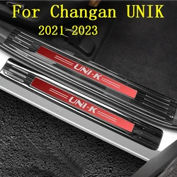 Pour Changan UNI-K momie K 2021-2023 Porte Intérieure De Voiture Bienvenue Seuil Couverture Autocollant En Acier Inoxydable Protecteur Auto Accessoires