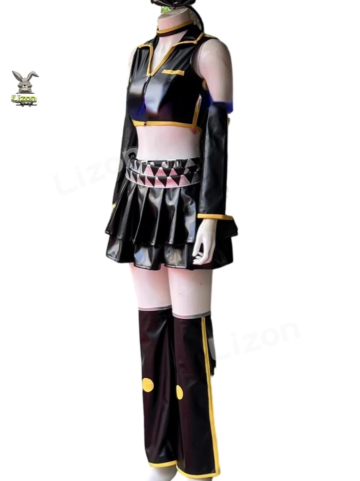 Anime jogo rin cosplay traje adulto unisex couro plutônio topo