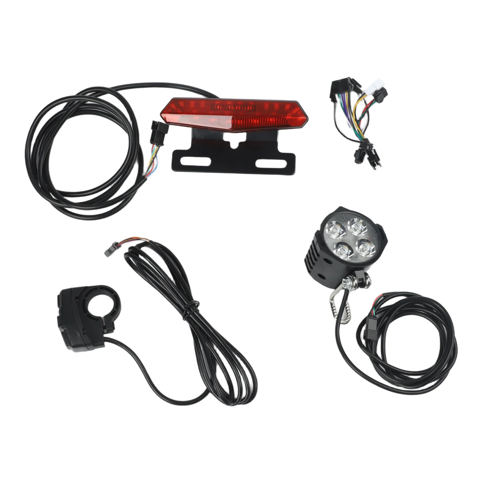 24-48V Light Package Electric Bicycle Light Kit Brake Light Functionality Flexible Compatibility Brake Light For Electric Bike