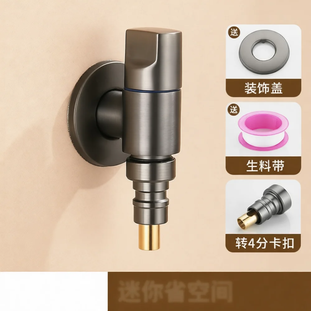 Professional Brass Shut Off Valve Mini Compact Tap For Bathroom Sink Cabinet Installation Efficient Water Control Tool