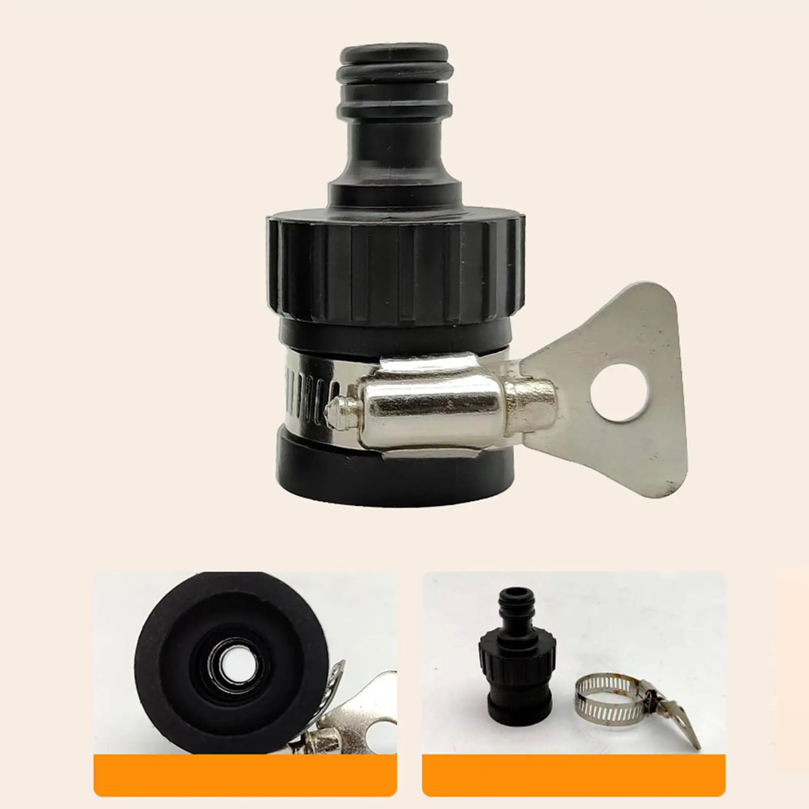 Water Hose Quick Connector ABS Plastic Irrigation Pipe Adapter for Garden Lawn Washing Machine Replacement