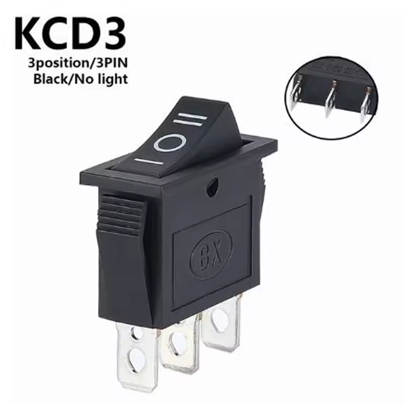 1PCS KCD3 Rocker Switch ON-OFF ON-OFF-ON 2 Position 3Pins Electrical equipment With Light Power Switch 16A 250V / 20A 125V AC - Image 14