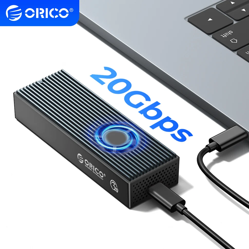 حافظة خارجية ORICO-NVMe SSD ، حاوية M.2 ، USB HD ، حالة صلبة ، صندوق تخزين القرص الصلب ، نوع C M2 ، غلاف للكمبيوتر الشخصي ، كمبيوتر محمول ، 20 جيجابايت في الثانية