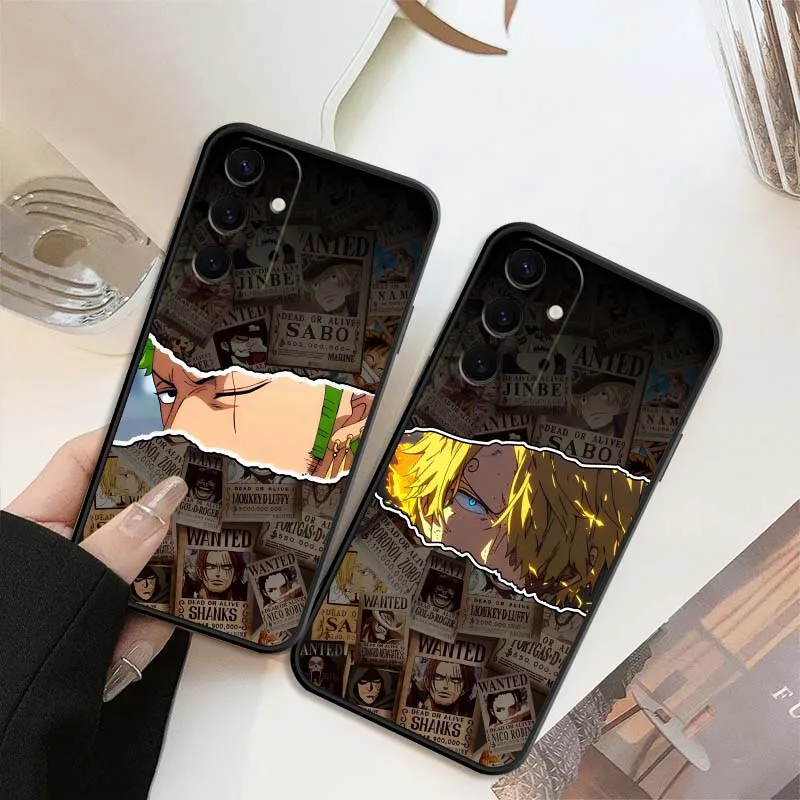 

Anime One Piece Zoro Sanji For Samsung Galaxy S25 S24 S23 S22 S21 S20 S10 S9 Ultra Plus FE 5G Black Soft Cover Phone Case