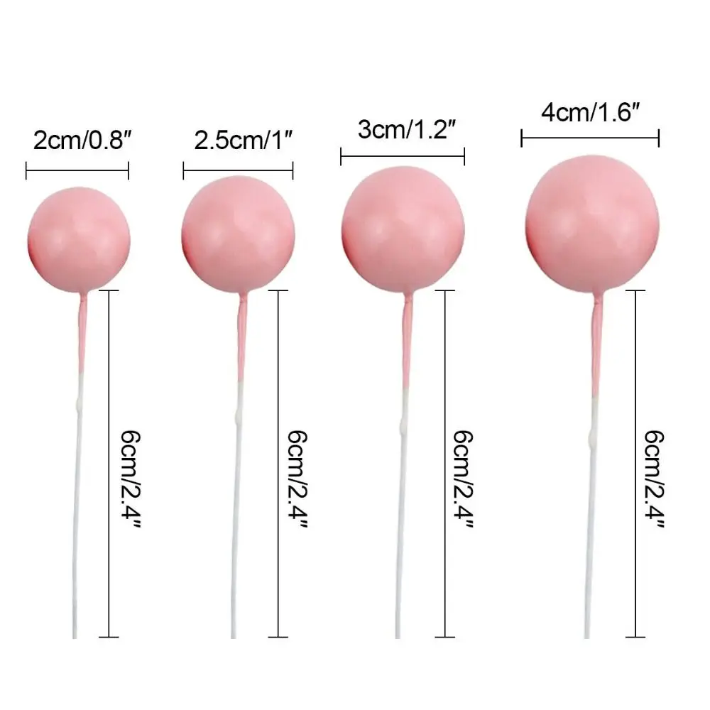 Pink Blue Yellow White Ball Cake Topper New Ball Reusable Cake Decor Plastic Birthday Party Event & Party