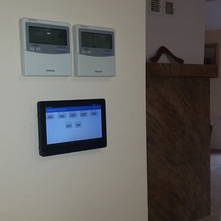 Meeting Room Touchscreen with Access Control Via RFID or NFC Relay