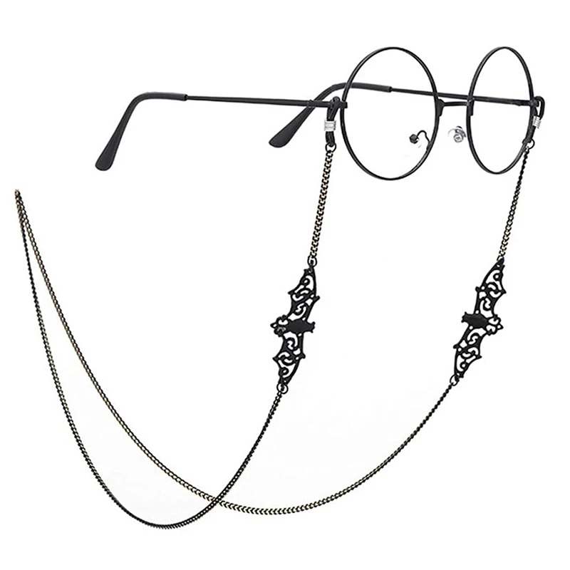 

Retro Black Bat Sunglass Chains Lanyards Eyewear Accessories Eye Glasses Reading