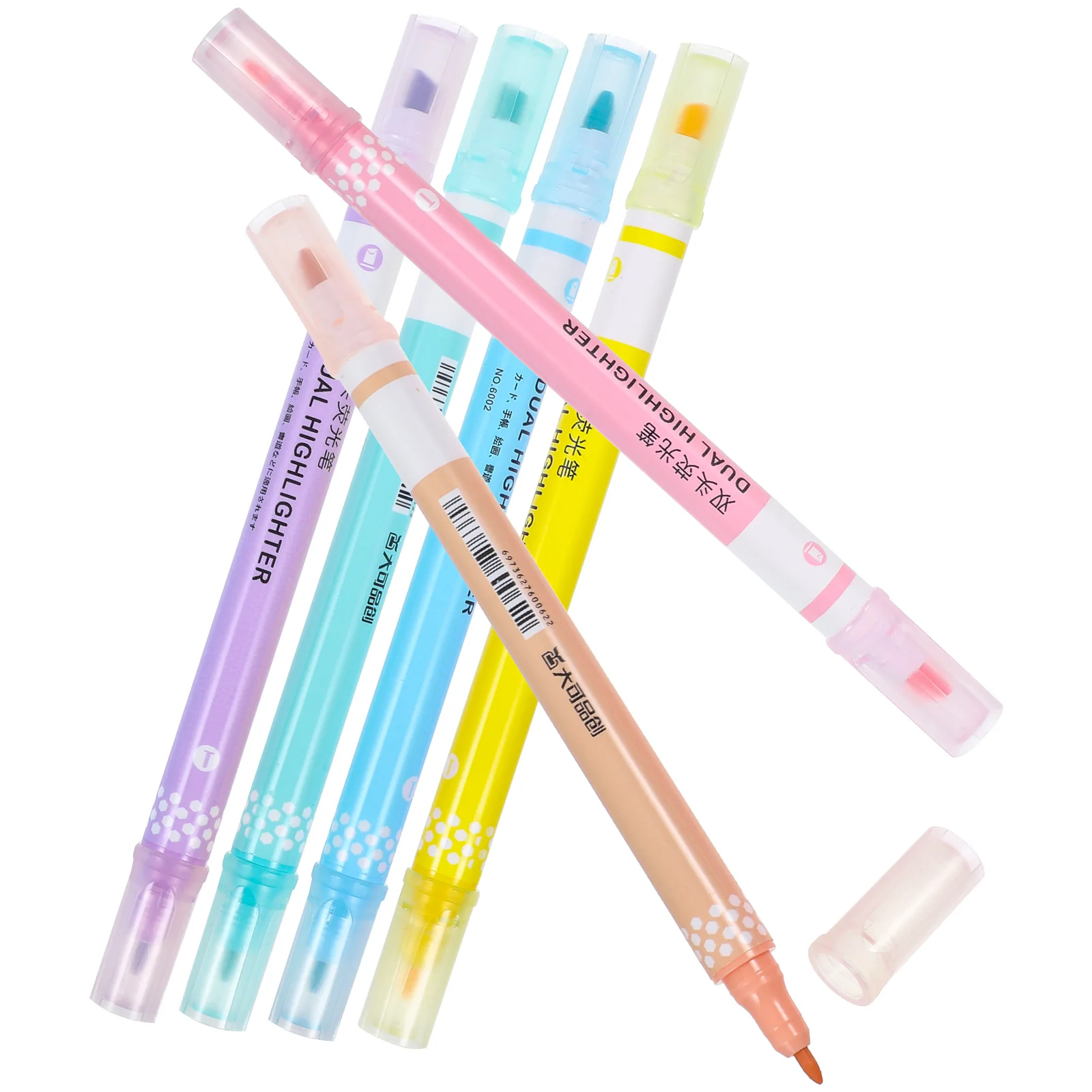 

1 set Highlighter Set Assorted Colors Cute Aesthetic Markers Fluorescent Pens for School Studies Kids Journaling Scrapbooking