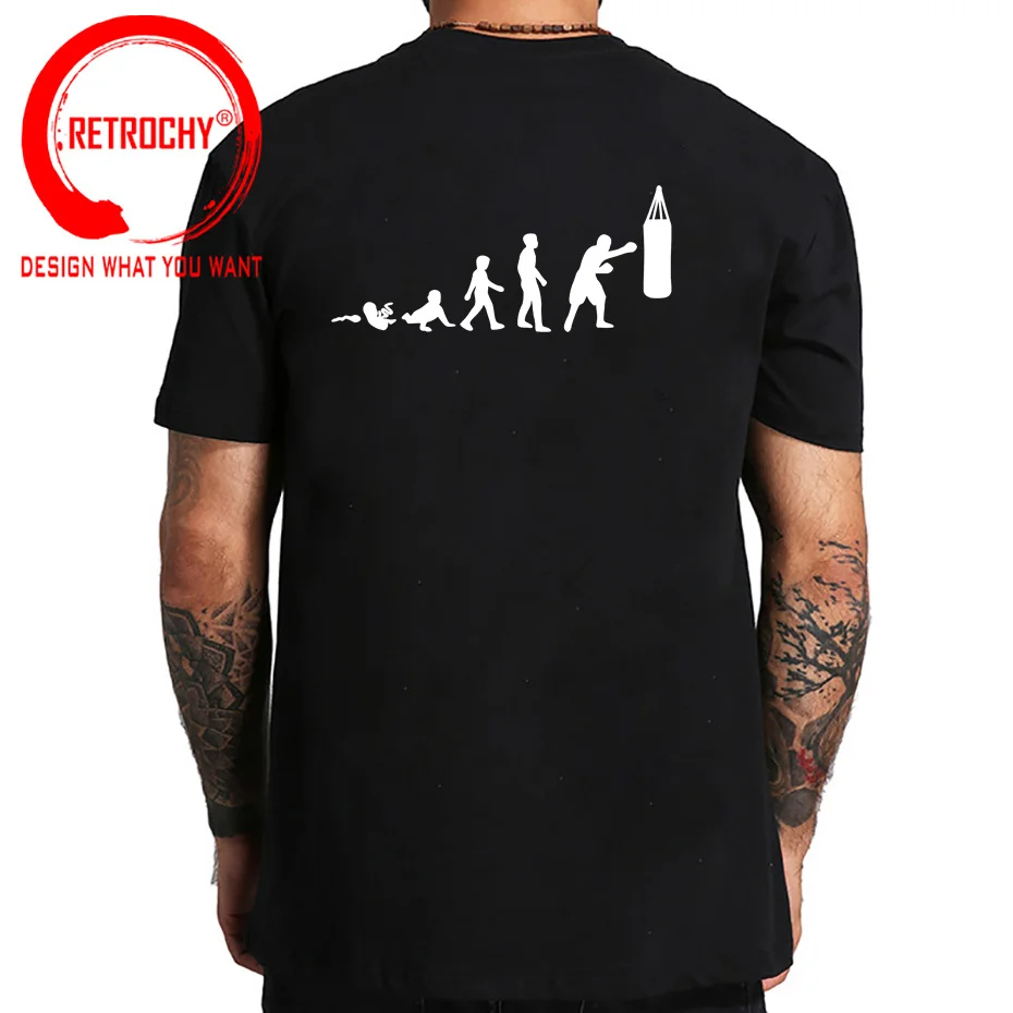 MMA Boxing Muay Thai T Shirt Boxing Evolution T-shirts Hip Hop Harajuku Streetwear Tshirt Kickboxing Skilled Kick Boxing T-shirt