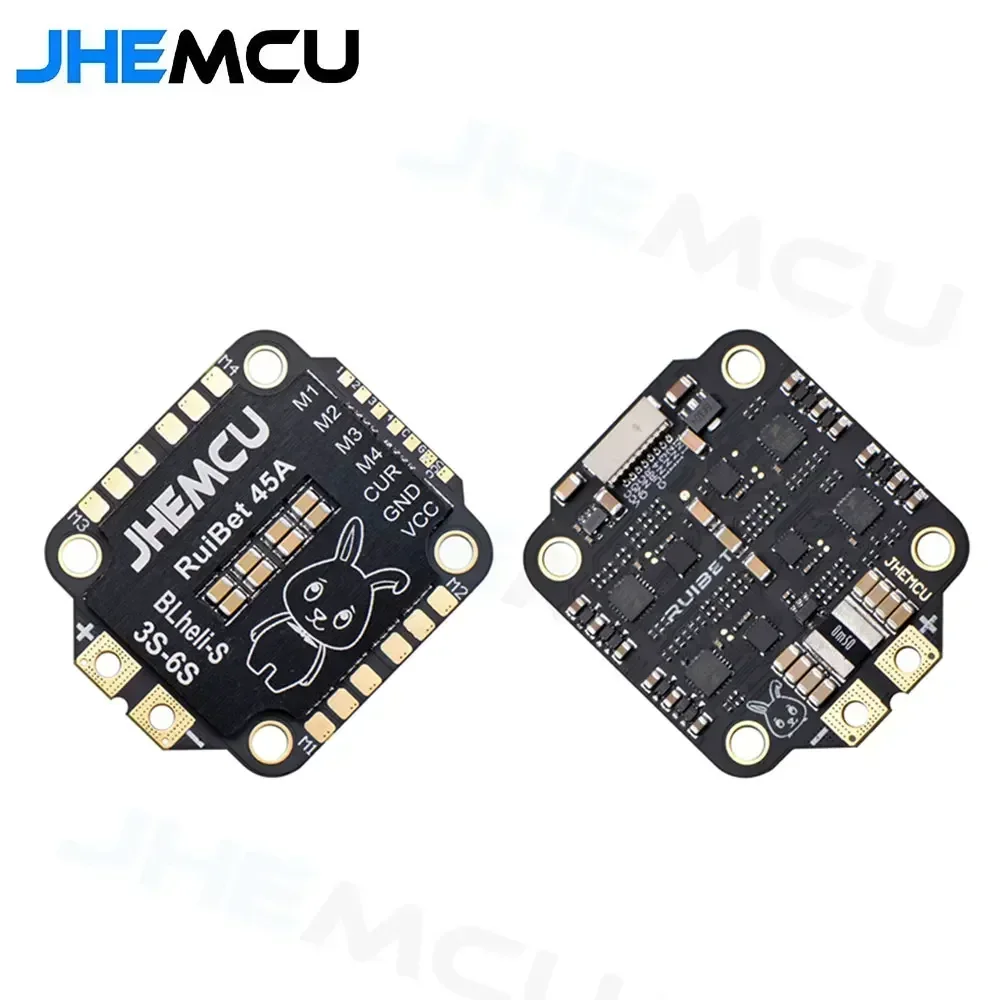 JHEMCU RuiBet 45A/55A ESC BLHELI_S Dshot600 4w1 bezszczotkowy ESC 3-6S 30.5X30.5 M4 dla RC FPV Freestyle kontroler lotu Drone