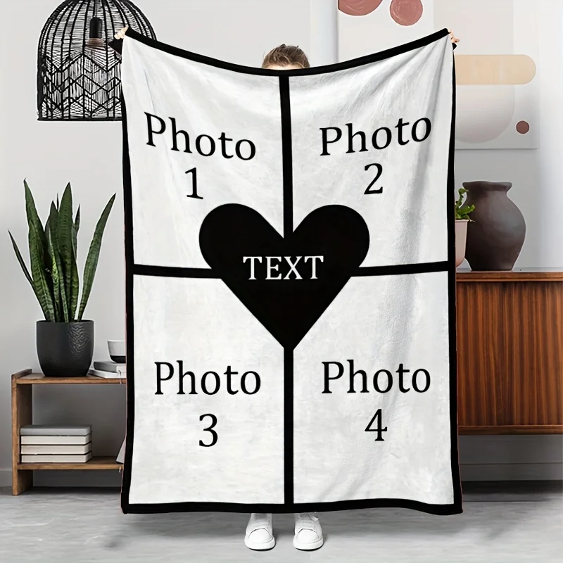 Personalized Custom Pet Photo Blanket, Pet Throw Blanket, Custom Gift for Couples and Family Memories, Unique Souvenir Present