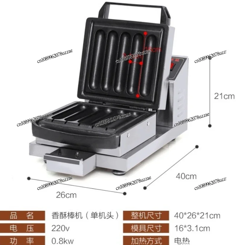 Multifunctional Snack Baking Equipment Durable Hot Dog Roller Machine For Milk Crisp Stick And French Pastry Processing