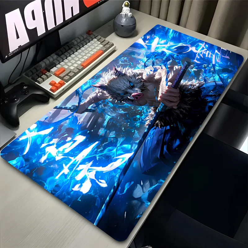 Demon Slayer Inosuke Mouse Pad Non-Slip locking mousepads Game play mats notebook computer Pad table mat PC carpet Mousepad XXXL