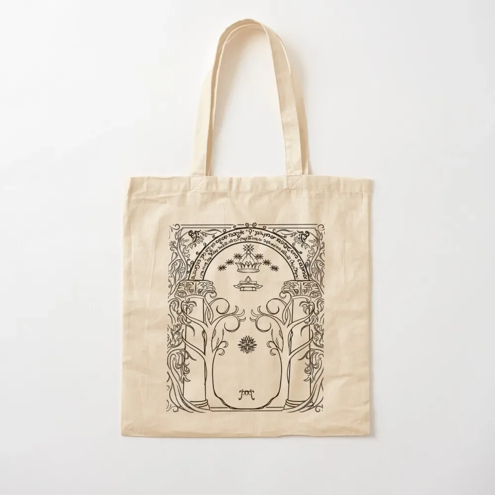 Mountain Door in the style of J.R.R.Tolkien Tote Bag eco pack tote bags men eco bag folding Women bags Tote Bag