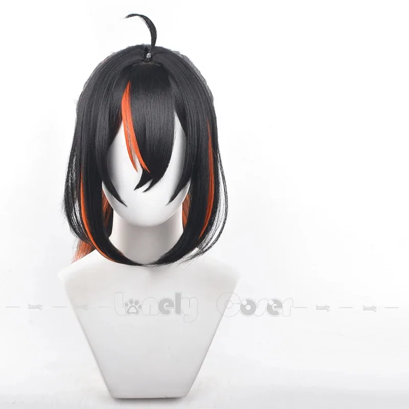 ZZZ Zhu Yuan شعر مستعار كوسبلاي Zenless Zone Zero N.E.P.S. Zhuyuan مزيج أسود برتقالي شعر مستعار ذيل حصان هالوين كرنفال الدعائم للنساء