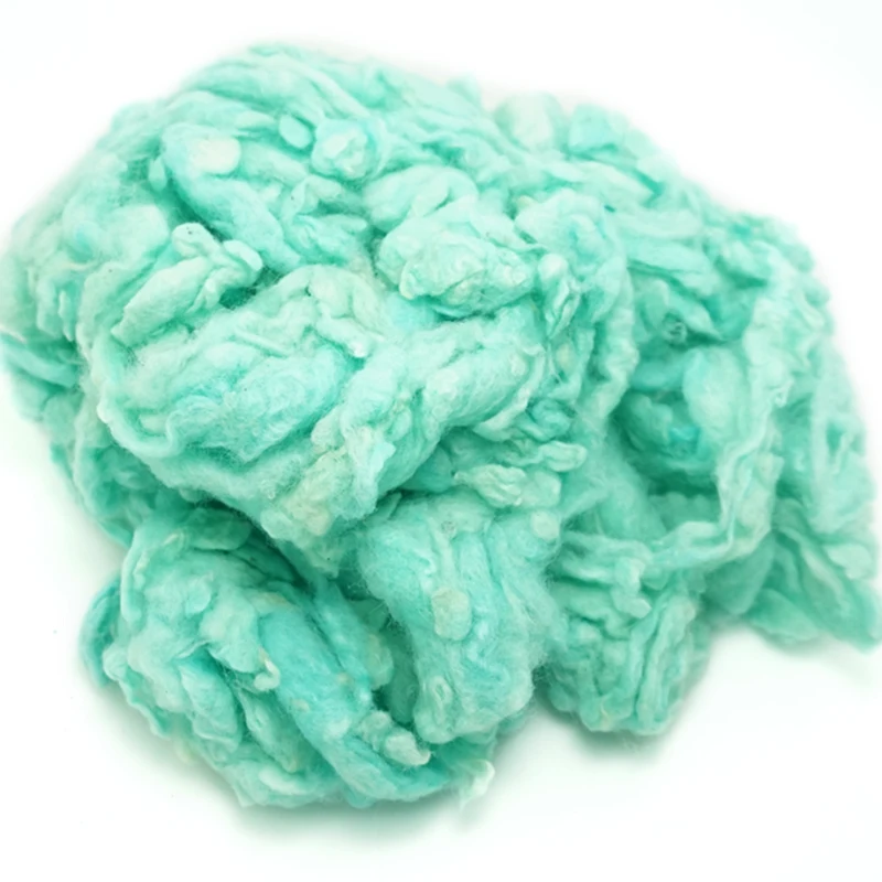 Peru alpaca  Curly Fiber for Wool Felt Green lake 50g (Needle Felting)  especially for Poodle/Bichon and Sheep