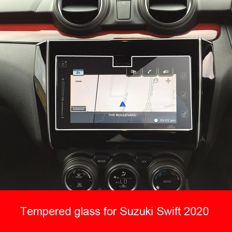 Tempered glass film protector For Maruti Suzuki swift 2019 2020 car radio gps Auto Screen Sticker Car Accessories