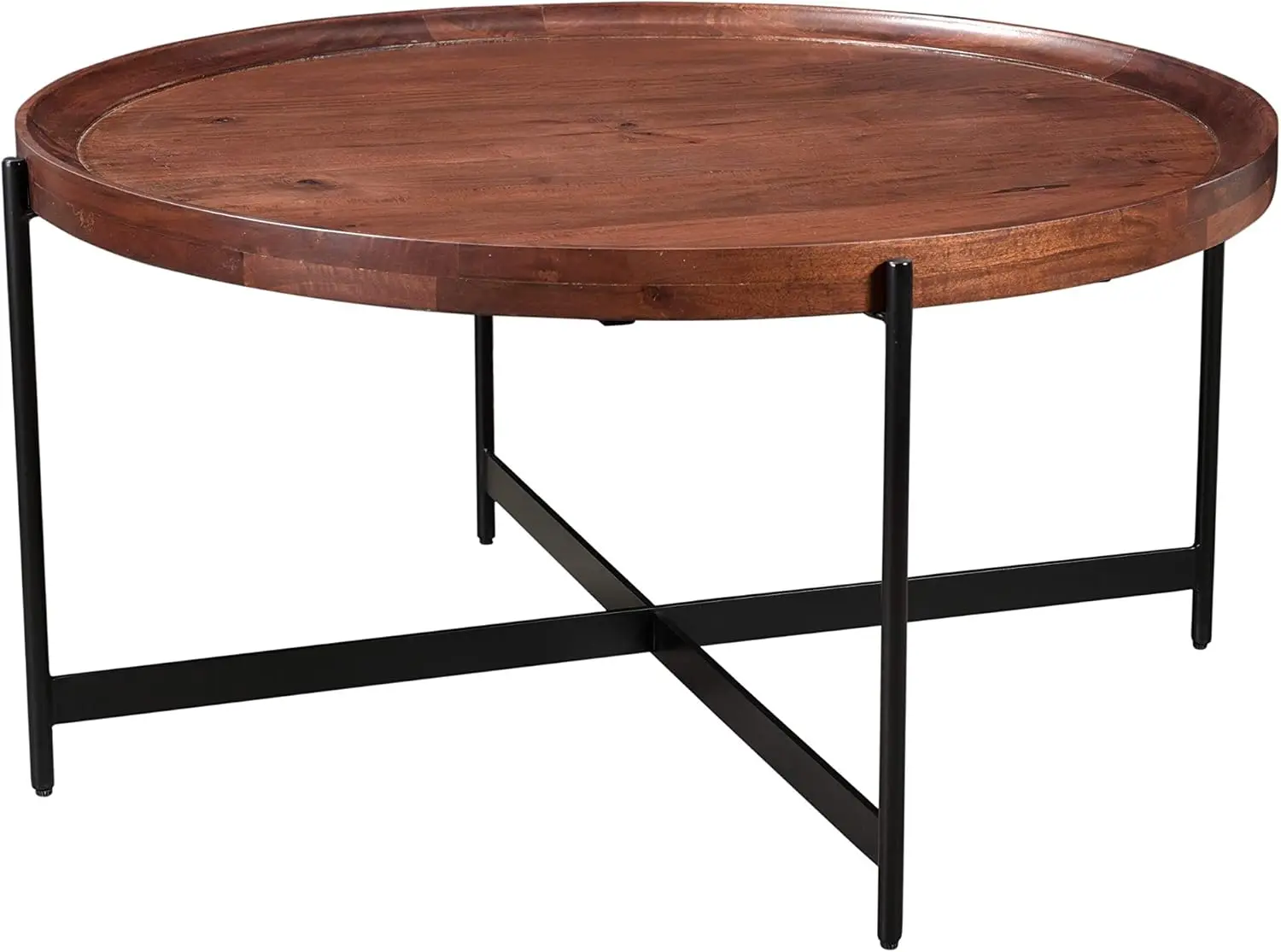 Furniture Brookline 42" Round Coffee Table, Medium Chestnut