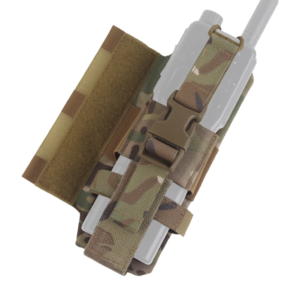 Tactical R Series Style Radio Side Pouch with Hook&Loop Walkie-talkie Bag Holder for PRC163 152 148 Chest Rig Hunting Vest