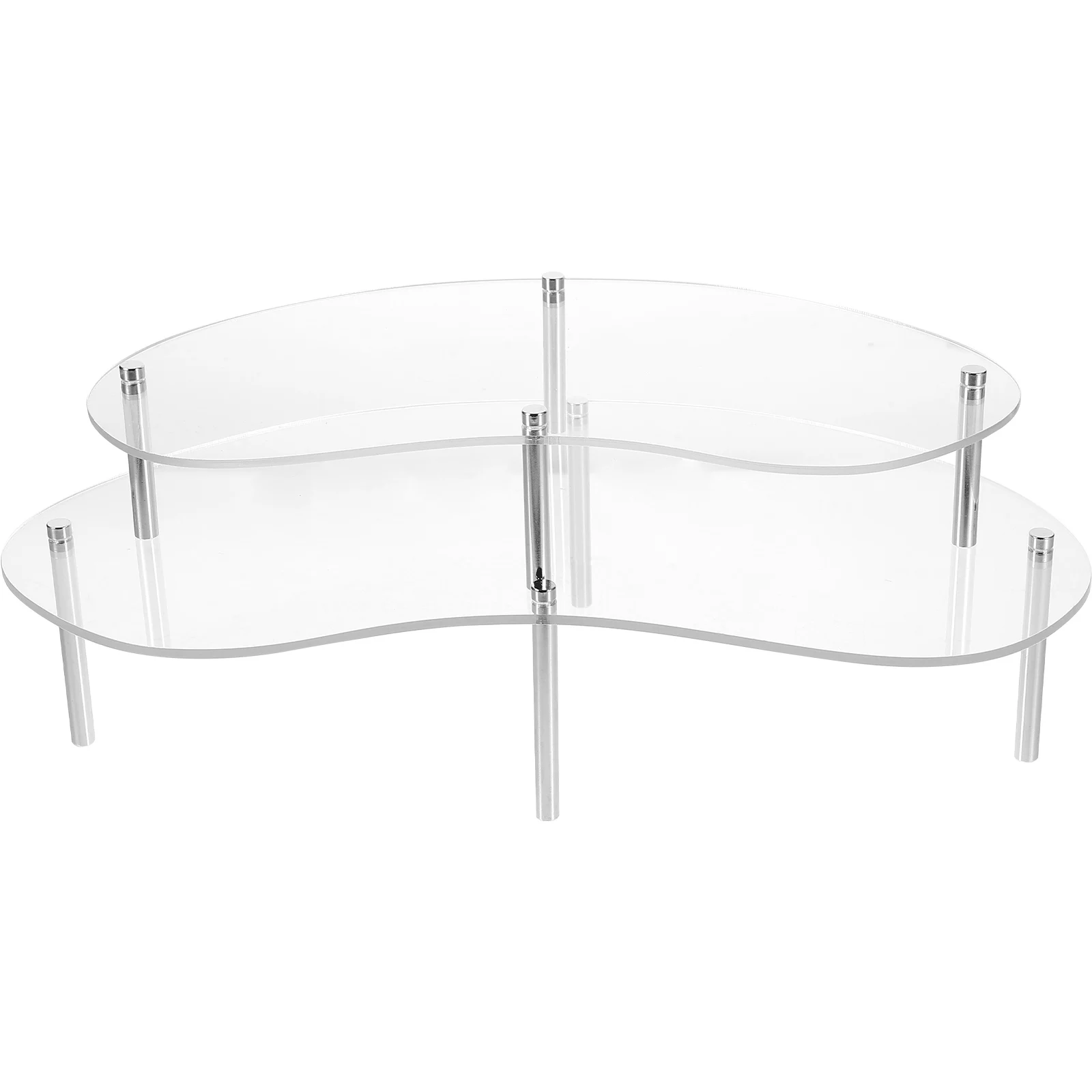 

1 set Clear Acrylic Cake Stand BT104 Medium 4x5cm Nails Large 4x7cm Nails Display Holder for Party Wedding Cake Dessert Stand