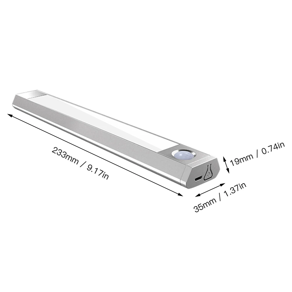 Under Cabinet Lighting Motion Activated LED Closet Light USB Rechargeable Kitchen Cabinet Lighting with 3 Color Modes image 4