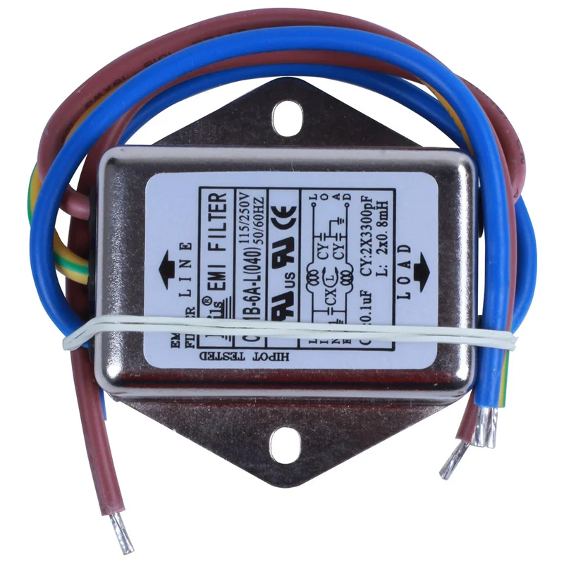 

A83F-5X AC 115 V / 250 V 6 A EMI Individual Phase Noise Filter
