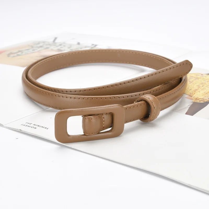 여성용 정품 가죽 청바지 드레스 벨트 다용도 2층 소가죽 버클 비펀치 벨트