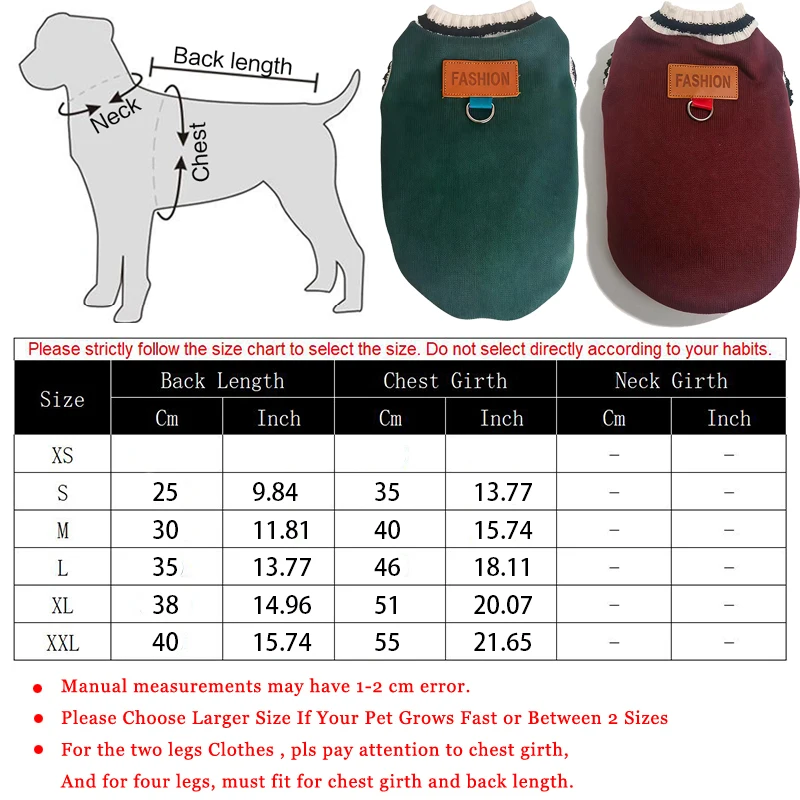 Pet Dog Knitted Sweater Clothes for Small Medium Dogs Winter Warm Padded V-neck Dog School Uniform Chihuahua French Bulldog Coat