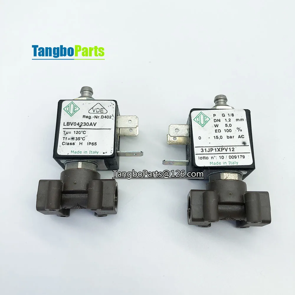 ODE AC110V AC230V 120~135℃ 0~15Bar 2-Position 3-Way Water Inlet Outlet Solenoid Valve For Coffee Machine