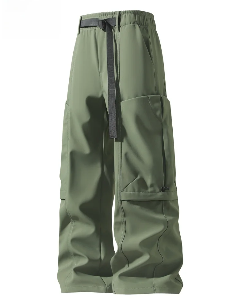 

Spirit Men's Summer Outdoor Mountain Series Straight Leg Workwear Trousers Casual Pants Breathable Polyester Fiber