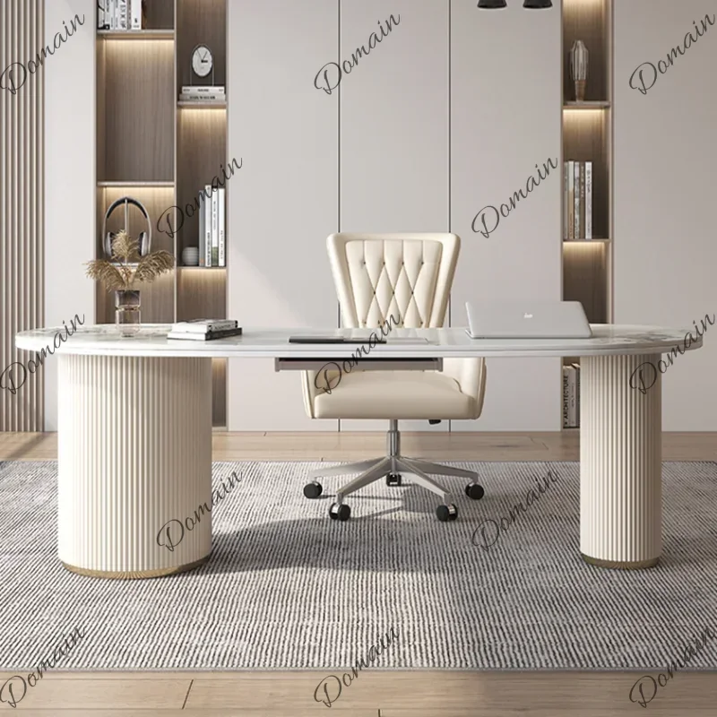 XX Minimalist Sintered Stone Computer Desk Writing Desk Beauty Salon Medical Beauty Consultation Reception Desk Office Furniture