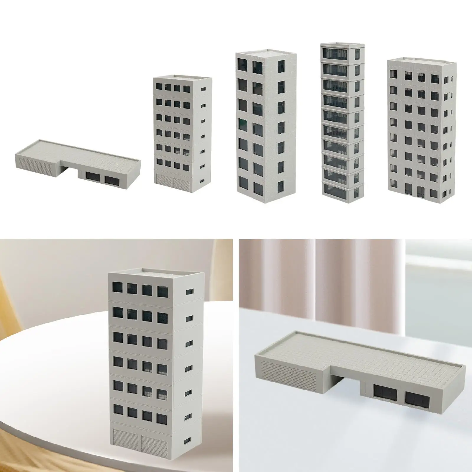 鉄道模型の建物 組み立てられた建築模型の列車 商業ビル フェアリーガーデンの風景装飾 写真小道具