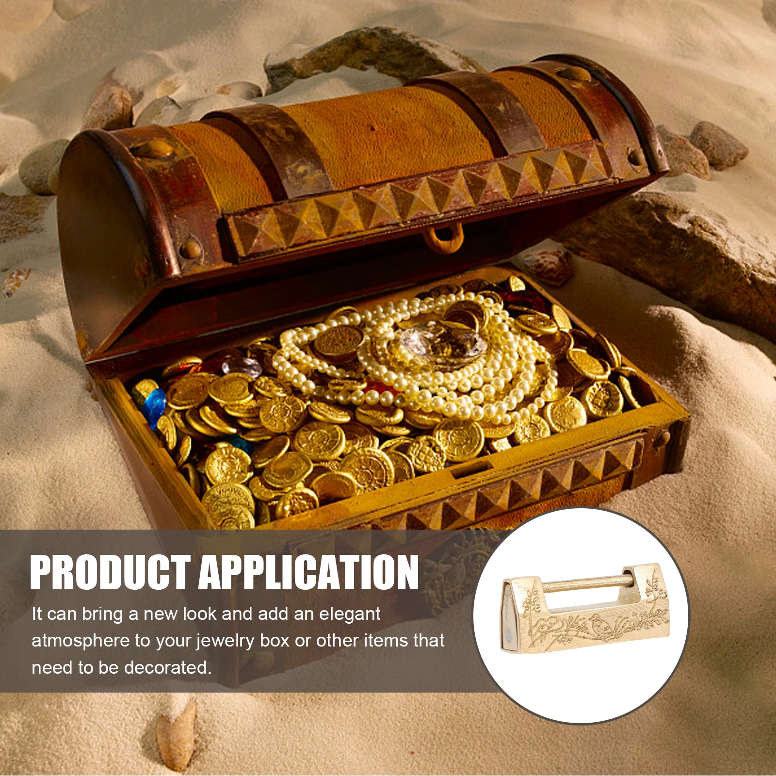 

Brass Lock Suitcase Vintage Locks Decor Latch Padlock All Bronze Retro Style Latches for