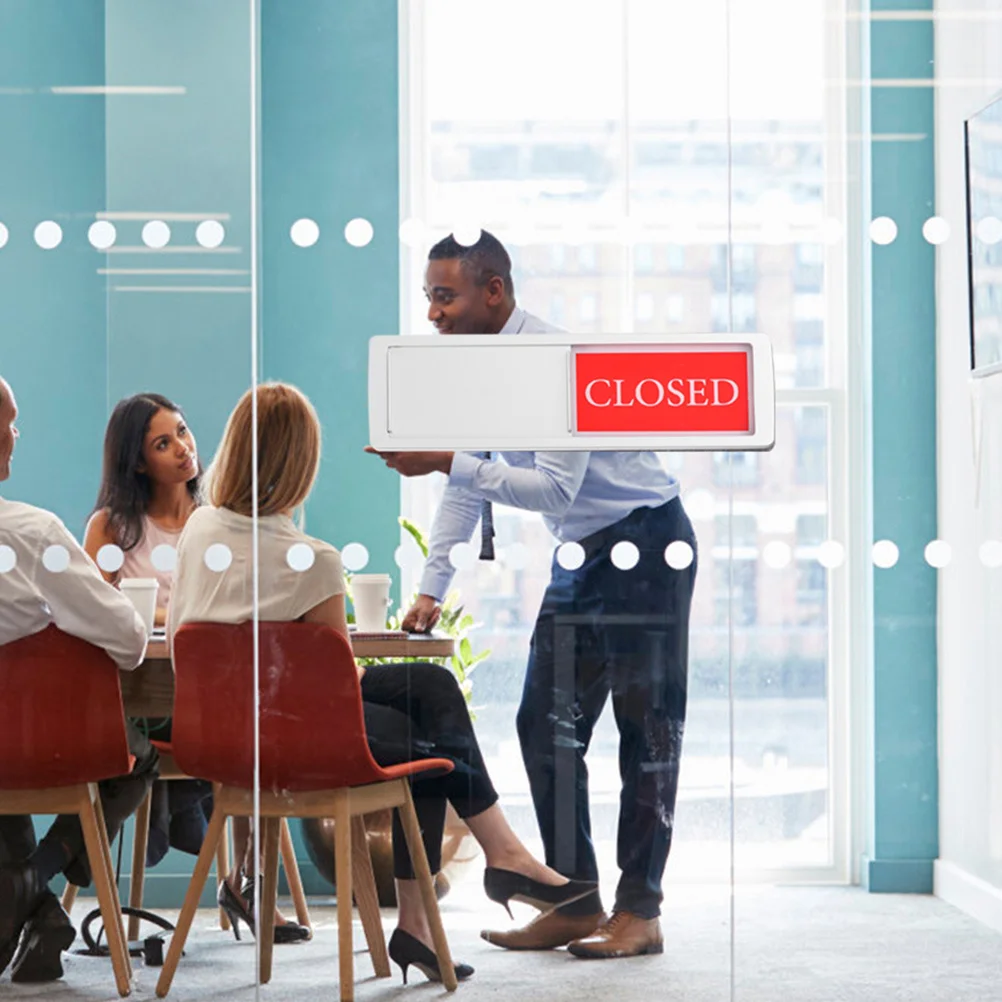 

2Pcs Privacy Sign Slider Magnetic Sliding Door Indicator Conference Room Office Occupied Vacant Sign Do Not Disturb