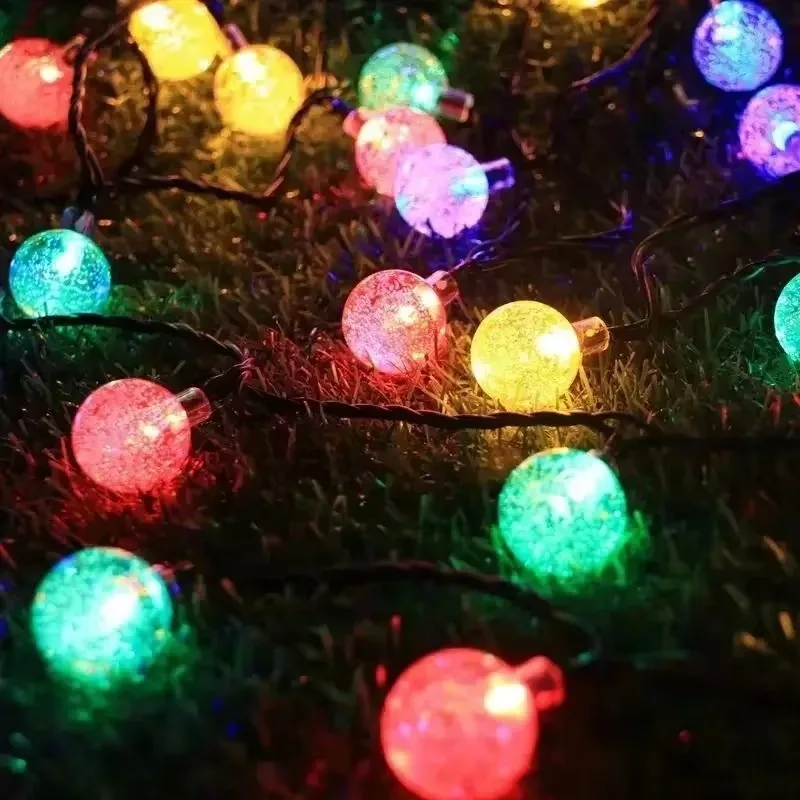 Outdoor Waterproof Solar Powered 5M 20LED Fairy Lights Warm White Garden Lamp for Patio Lawn Wedding Decoration