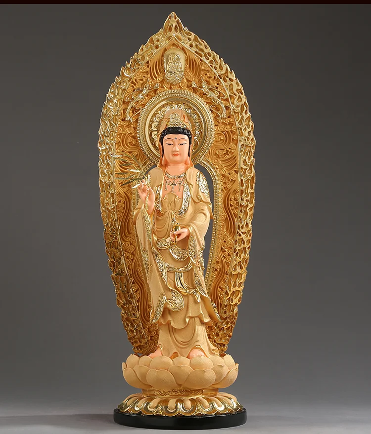 

54CM large Southeast Asia Efficacious worship Buddha Guan yin PUSA Avalokitesvara HOME Store FENG SHUI gilding statue