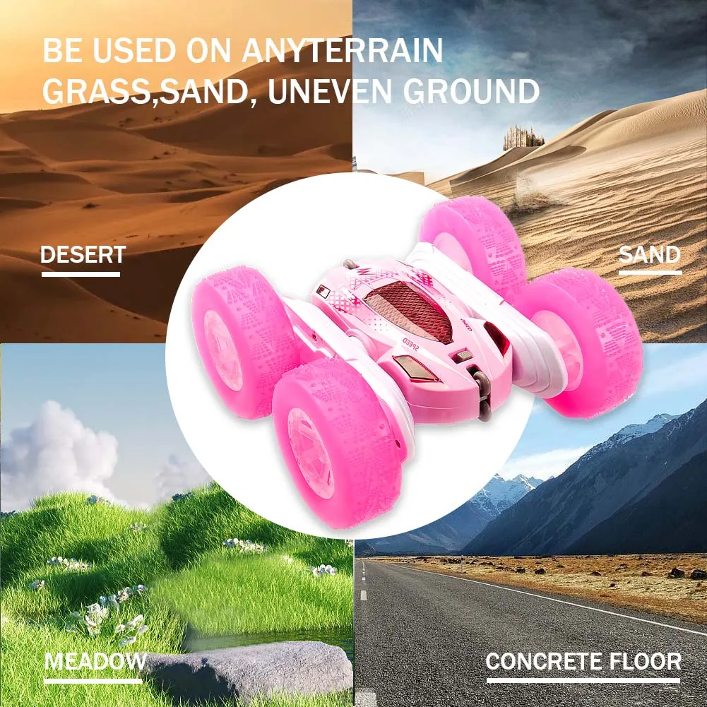 2.4G RC Stunt Car Double Sided Flip Remote Control Car 360° Rotation Off Road Rc Drift Children\'s Toys Cars For Girls Gift 