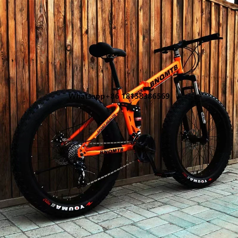 

Fat Tire 26 Inch Mountain Bike 4.0 Widening Folding Big Fat Tire Big Wheel Bicycle