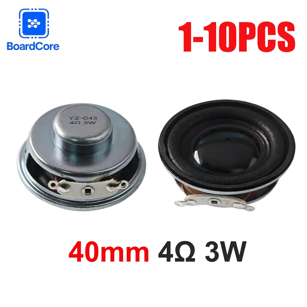 1-10pcs 40mm Speaker 4R 3W Mini Amplifier/Bluetooth Speaker -Watt 4 Ohm 40mm Small Speakers for DIY Electronics