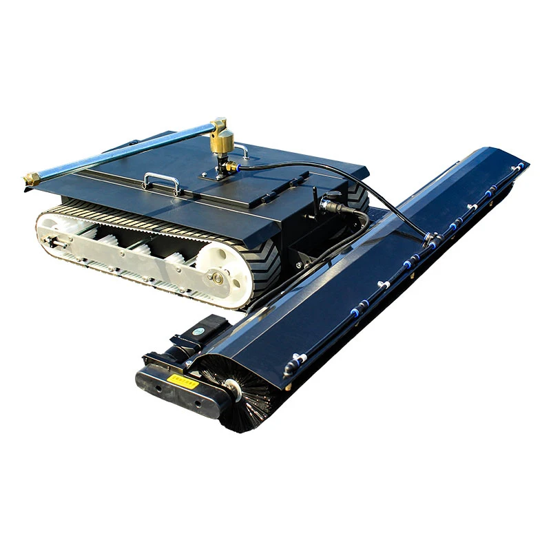 Remote-Control Solar Panel Automated Photovoltaic Panel Scrubbing Robot Galvanized Iron Plate Construction Silver Gray
