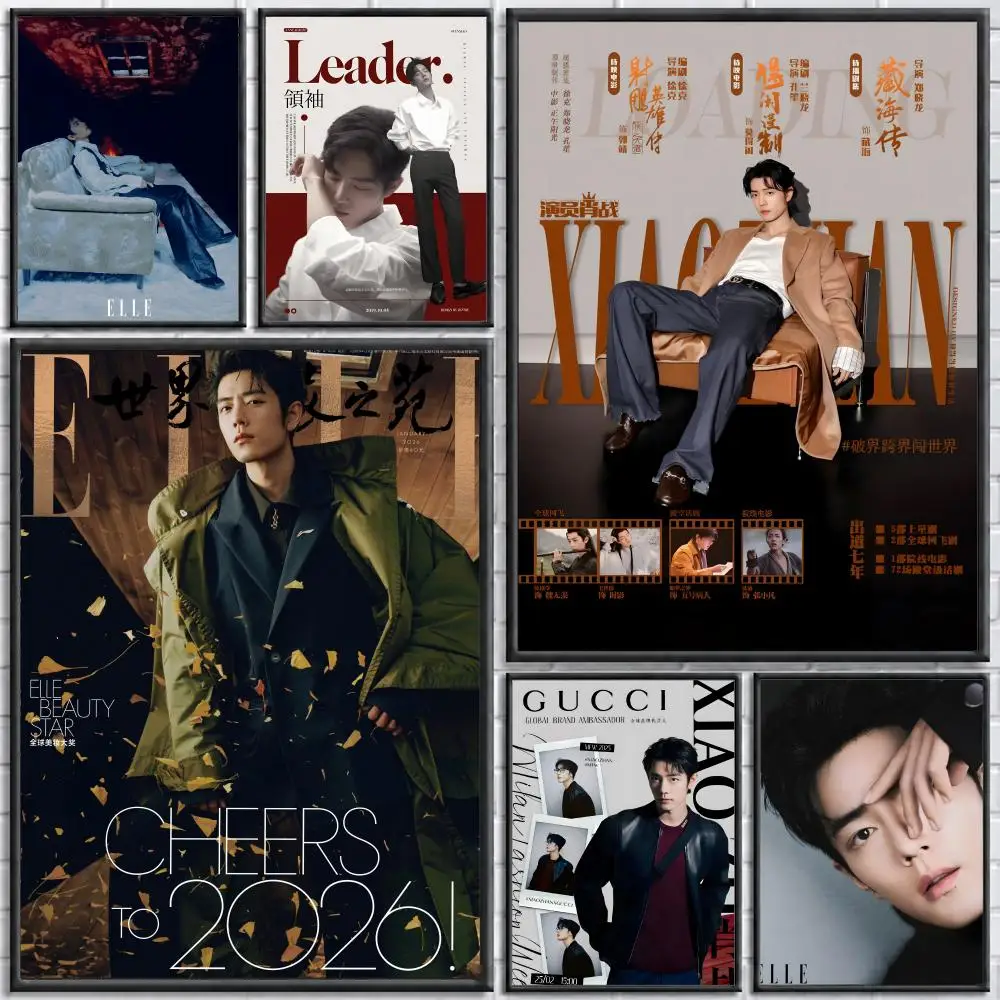 Actor Xiao Zhan Poster Self-adhesive Art Waterproof Paper Sticker Coffee House Bar Room Wall Decor